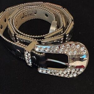 B.B. Simon Crystals Statement Black Belt
